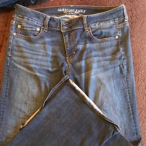 Dark wash color American eagle jeans